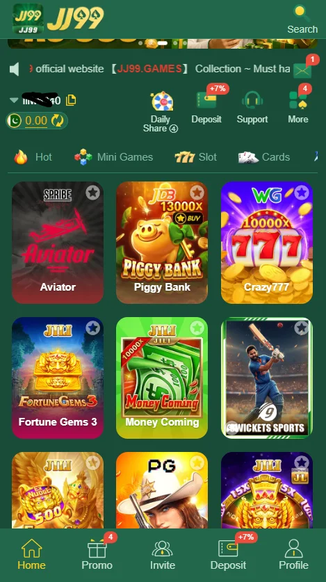 JJ99 Game Interface