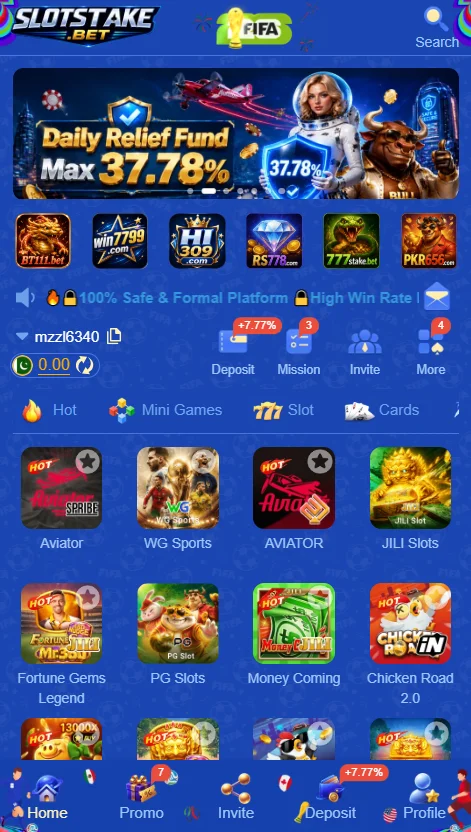 SLOTSTAKE Game App
