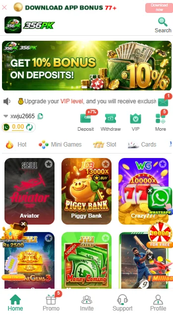 356PK Game interface